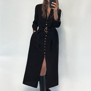 Zara Belted Midi Dress
